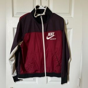 Nike Sportswear Burgundy and Black Jacket
